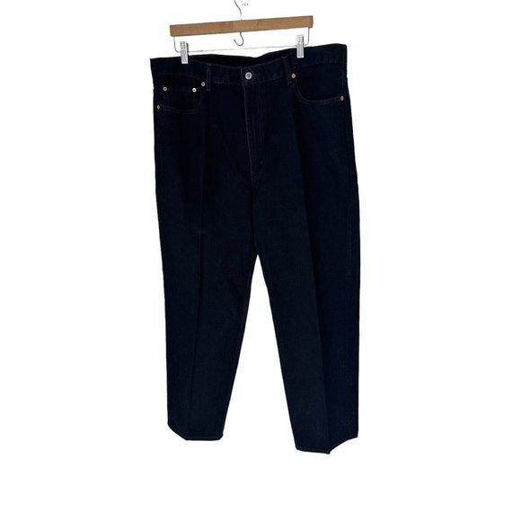 Levis 550 Relaxed Fit Straight Leg Mens Jeans Black Wash Size 42x32 - Picture 2 of 8